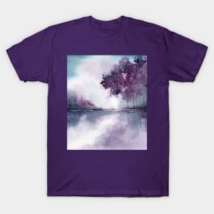 Purple watercolor scenery T-Shirt